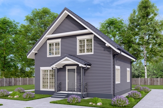 Rg6526 - Одноэтажный дом с мансардой, просторной гостиной и шестью спальнями